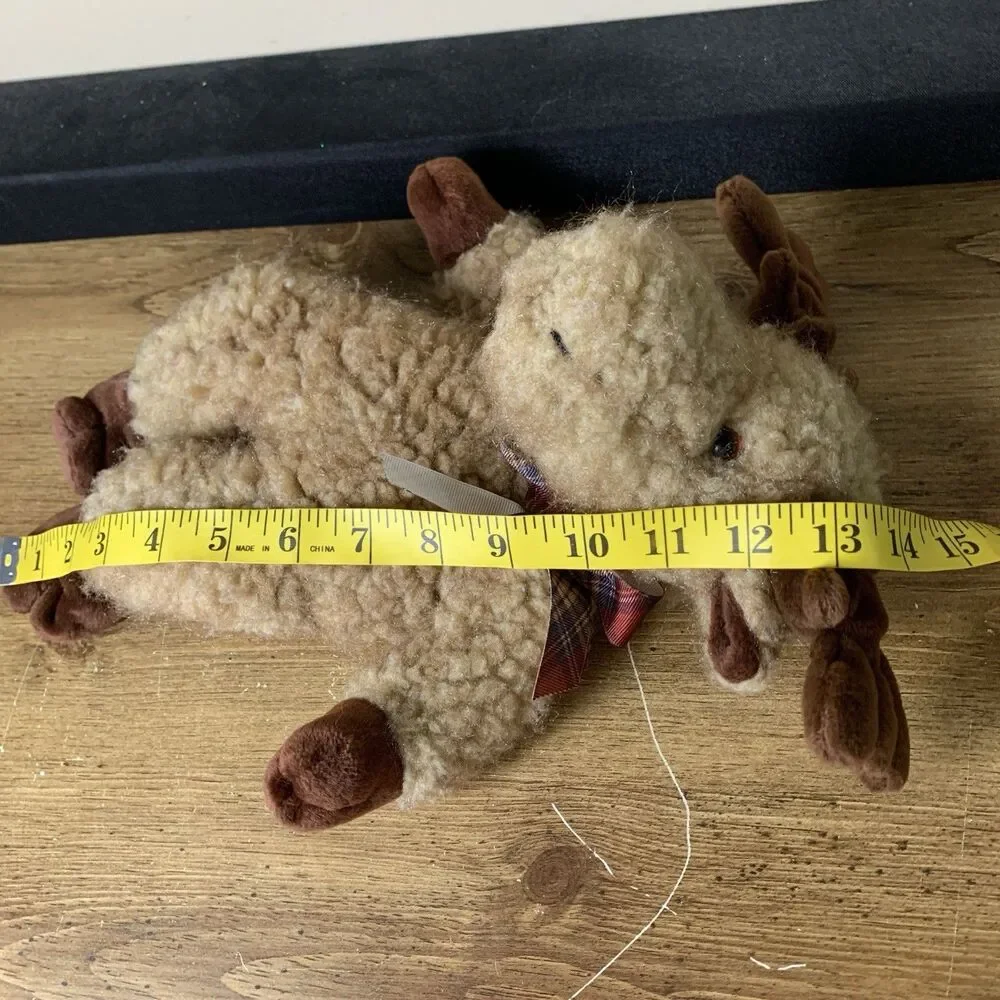 Mary Meyer 1996 Plush Mocha Moose Bean Bag Curly Stuffed Animal